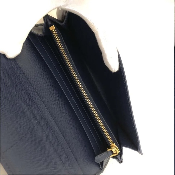 PRADA Saffiano Ribbon Leather Long Bifold Wallet - Picture 6 of 8